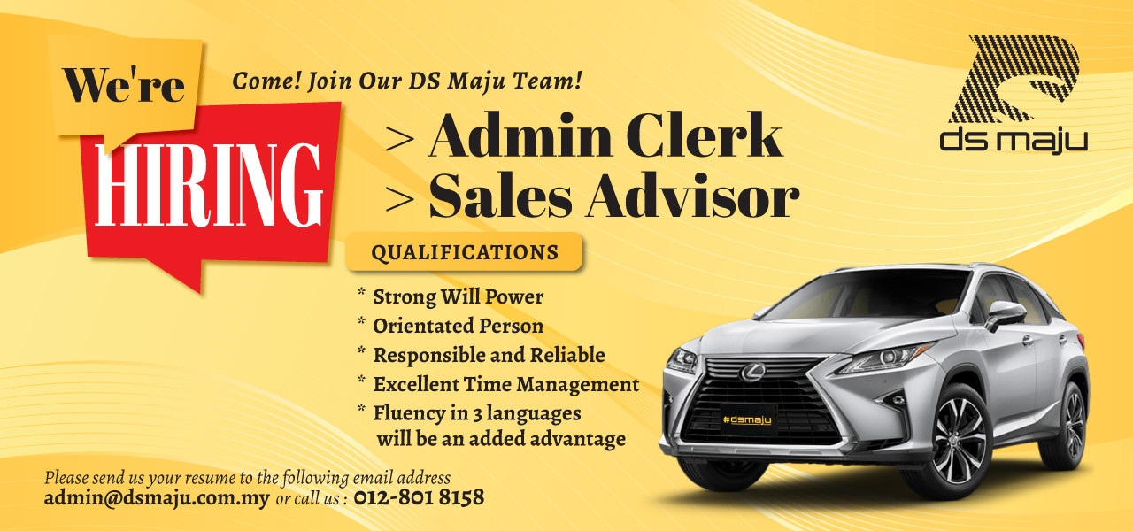 WE ARE HIRING : ADMIN CLERK and SALES ADVISOR